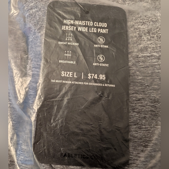 FABLETICS CLOUD JERSEY WIDE LEG JOGGERS - Picture 6 of 6